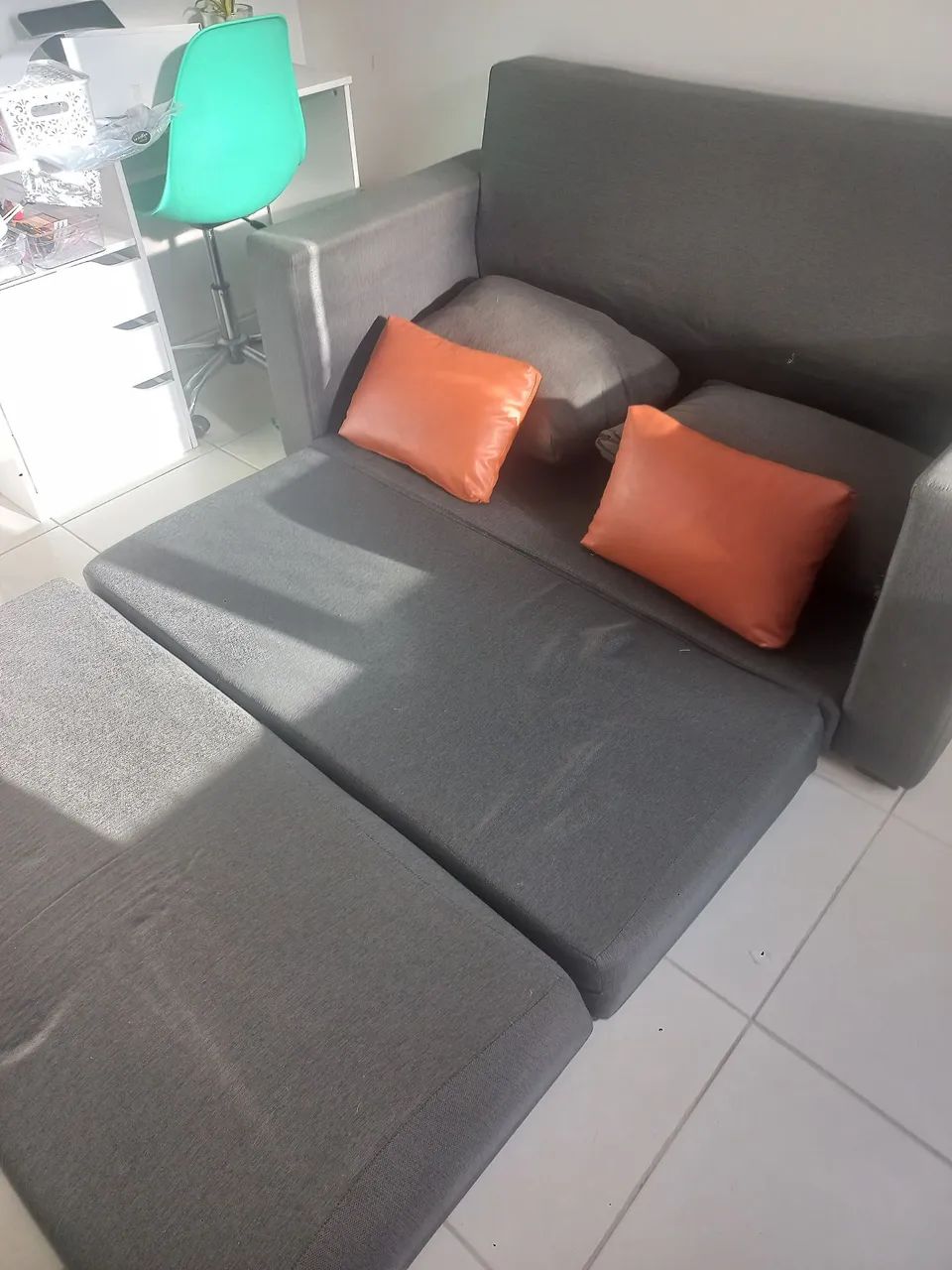 Sofá-Cama cinza escuro - Foto 2