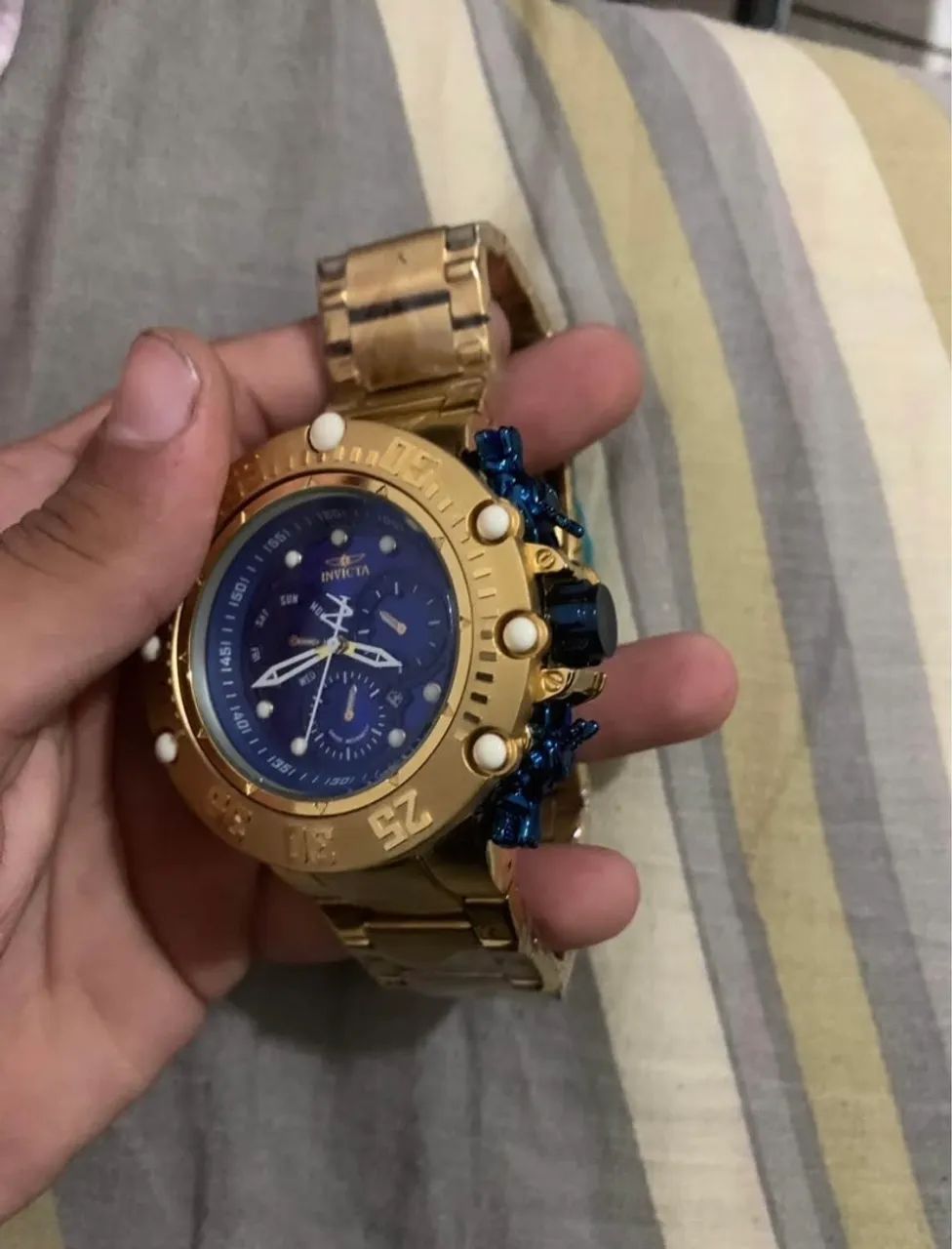 Relogio Invicta Fundo Azul Funcional - Foto 2
