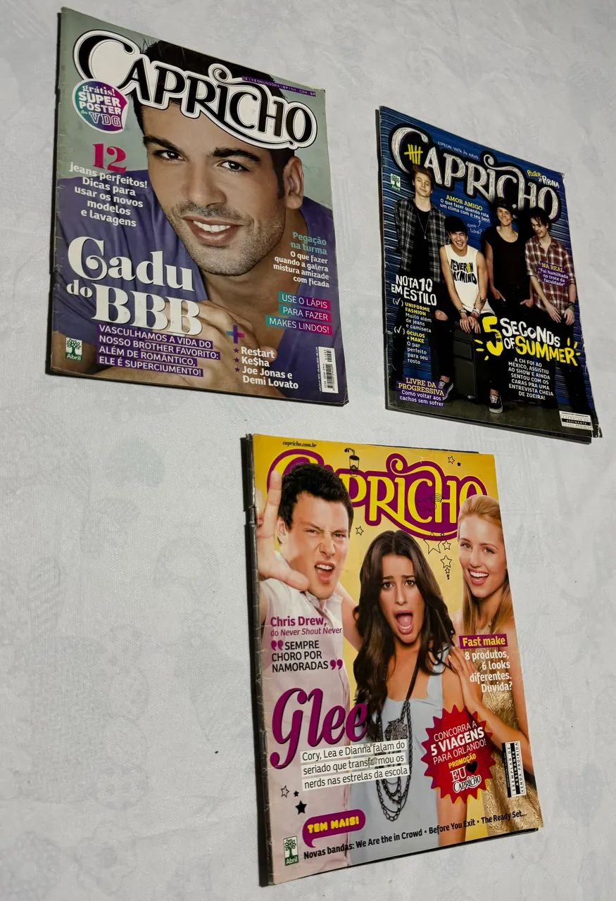 Kit Colecionador 3 revistas variadas Capricho