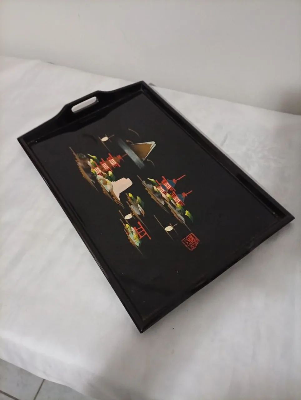 Bandeja Japonesa de Madeira Laqueada  - Foto 4