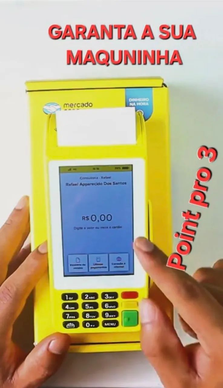 Maquninha de cartão Point pro 3 mercado pago pronta entrega SARANDI  - Foto 4