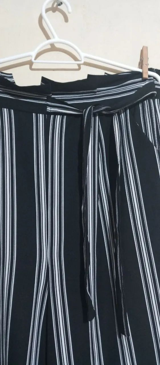Calça social listrada pantalona  - Foto 2
