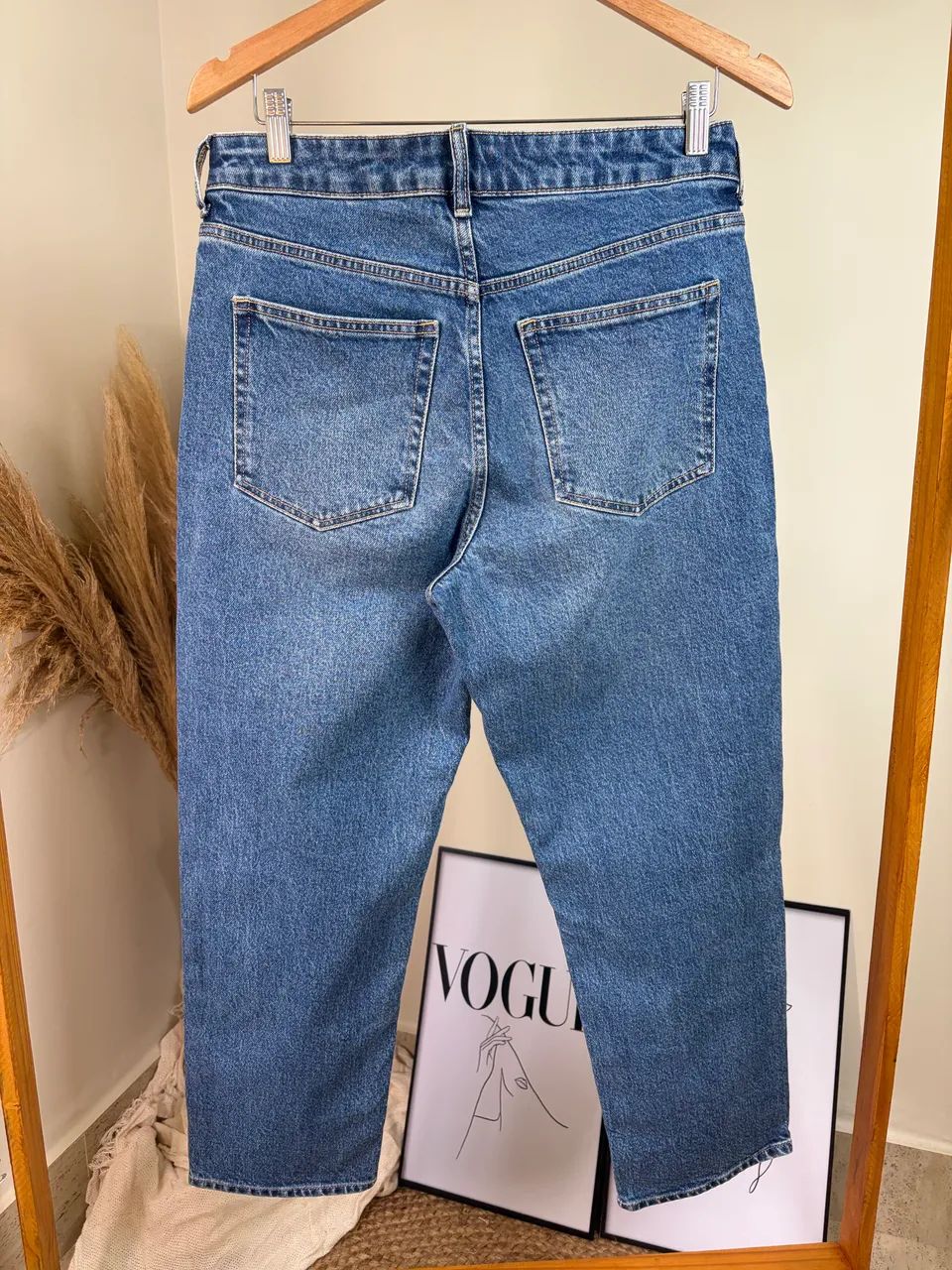 Calça jeans Mom h&m 40 - Foto 3