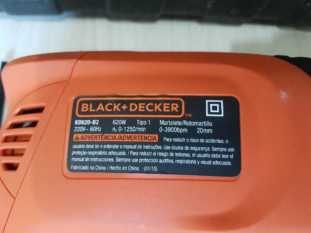 Martelete Perfurador SDS 620W KD620K-BR Black & Decker - 220v - Foto 4