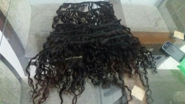 13 telas cabelo ondulado com cachos 40 cm - Foto 2