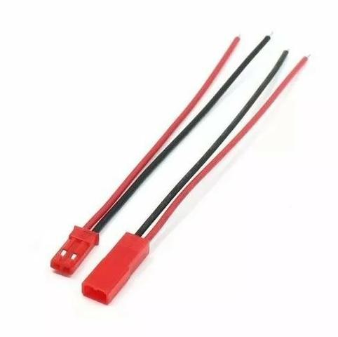 COD-CP141 Kit 2 Pares Plug Conector Jst Com Fios De 15cm (2Macho E 2Fêmea) Arduino - Foto 4