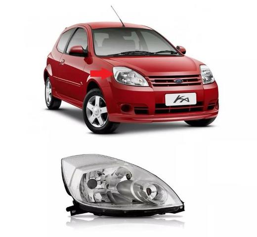 Farol Cromado Ford Ka 2008 2009 2010 2012 2013 2014 Direito