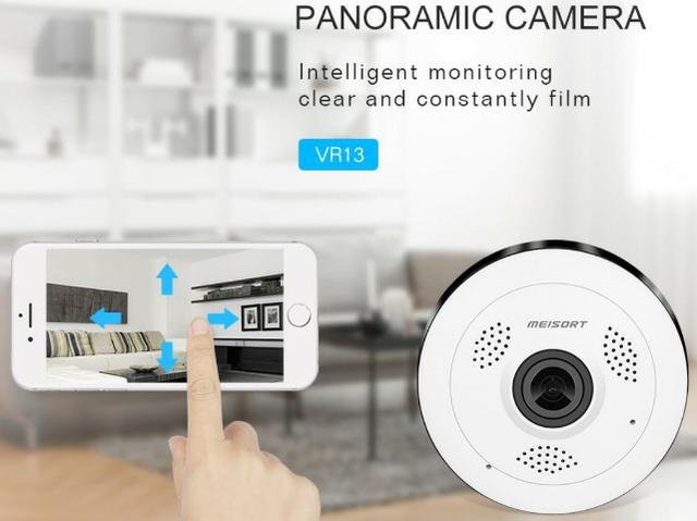 COD-AP35 Câmera Panorâmica 360 graus 1.3MP Wireless Hd Olho De Peixe Ip Wifi Automação - Foto 5