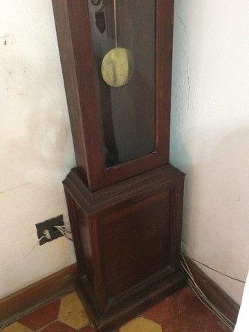 Relogio Pedestal Frances Antigo Completo Em Madeira E Bronze Perfeito - Foto 6