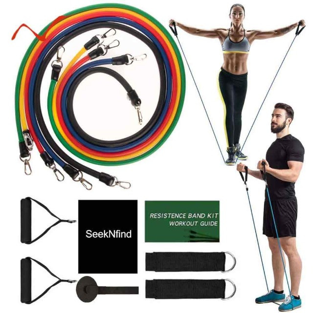 Kit Elásticos Para Exercícios De Resistência 11 Peças CrossFit - Foto 2