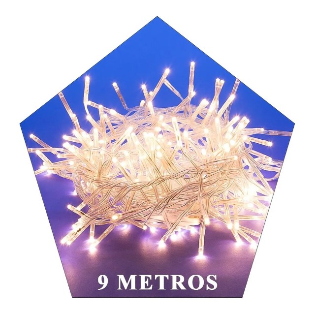 Pisca Pisca Luz Branco Frio 9 Metros 100 Leds Fio Transparente - Foto 2