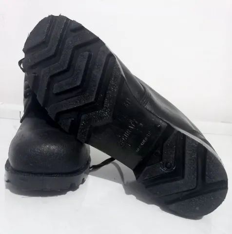 Coturno cano baixo , bico de aço , em couro legítimo , Leiam o Anúncio - Foto 2