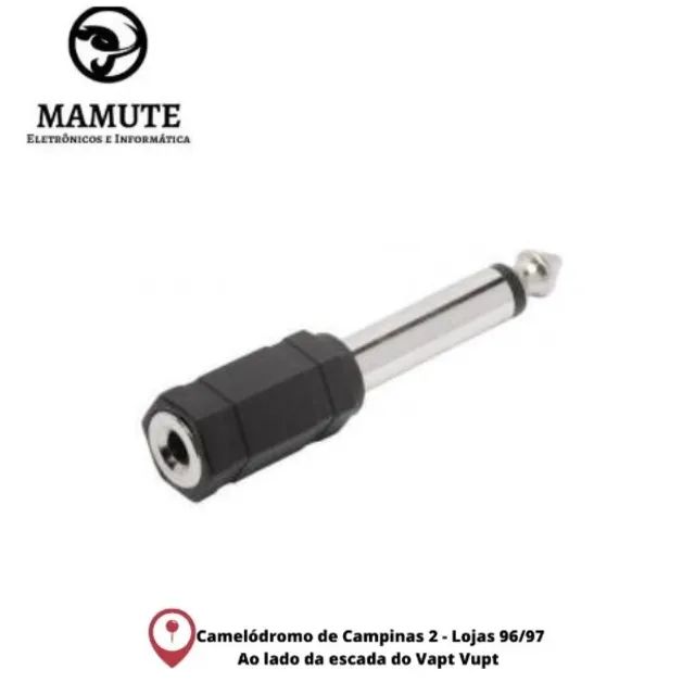 Adaptador de Aúdio P2 para P10 Mono