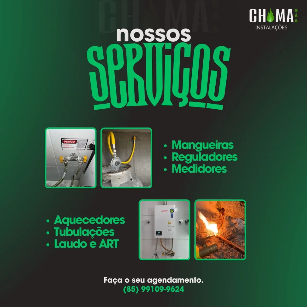 Instalação e venda de aquecedor a gás