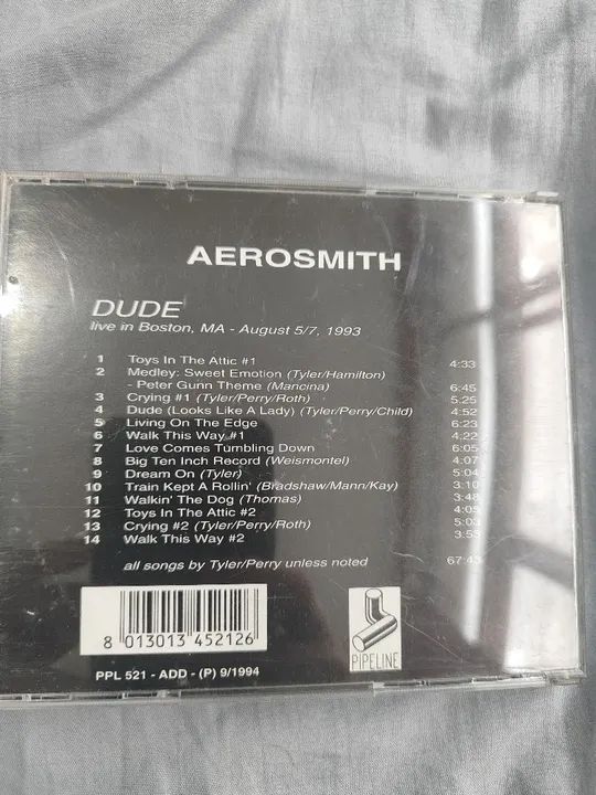 Cd bootleg Aerosmith Dude Live 93 - Foto 2