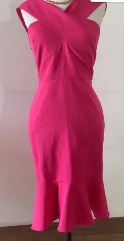 Vestido  em Tecido Rosa 