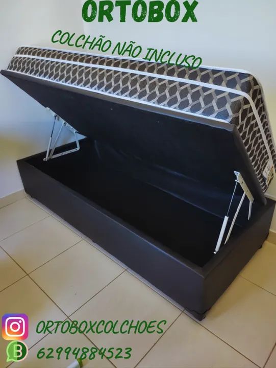Cama Box Baú Solteiro 88 de largura e 188 de cumprimento - Foto 4