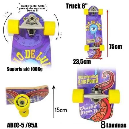 Skate Simulador Surf Swingboard Zoio De Lula Charlie Brown J - Foto 2