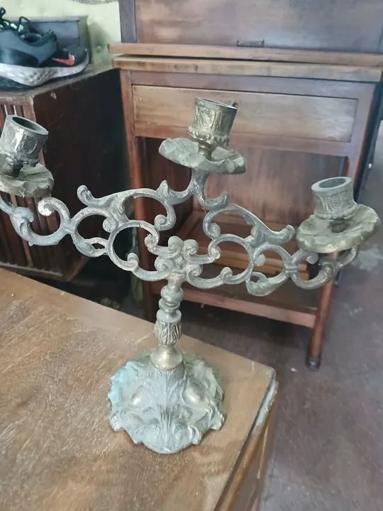  Par de Candelabro de 3braços antigo - Foto 2