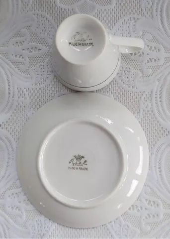 Xícara Antiga De Café Com Pires Porcelana Real S. Paulo<br> - Foto 2