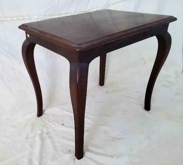 Mesa auxiliar Lateral ou apoio madeira nobre pernas torneadas Estilo Ingles *Descrição - Foto 3