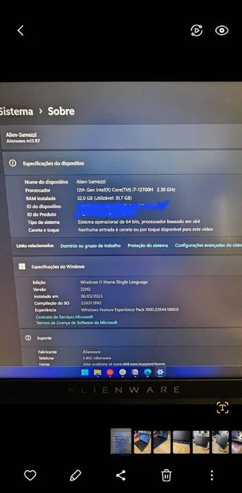 alienware m15 r7 - 32gb - ssd 1tb - rtx 3070ti - Foto 3