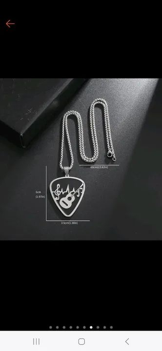 Colar de guitarra em aço inoxidável  - Foto 4