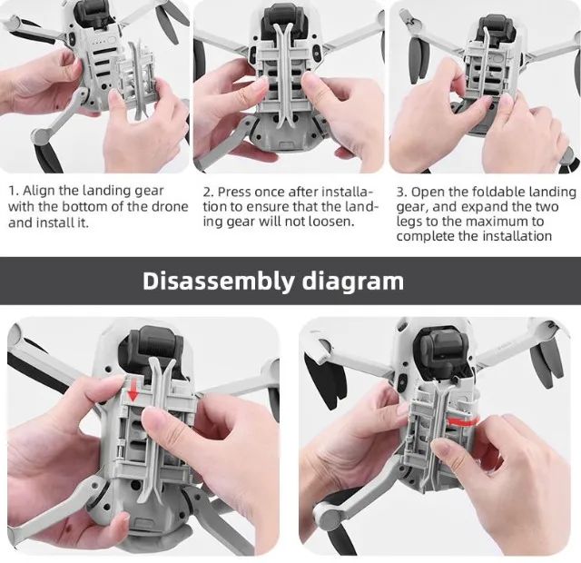 Extensor Trem De Pouso Dobravel Dji Mini 2, Mavic Mini E Se  Arduino Automação COD-CP643  - Foto 4