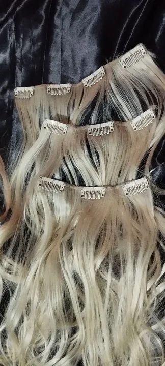 3 telas cabelo orgânico platinado