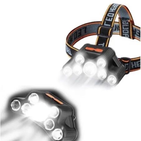 * Lanterna de Cabeça Recarregável com 7 LEDs / Pesca Bike Bicicleta Esportes z625  - Foto 5