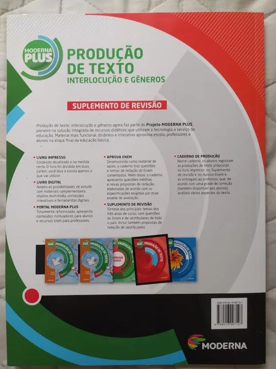 Moderna Plus - Produção de Texto - Interlocução e Gêneros Parte 1 e 2 (5 livros) - Foto 5