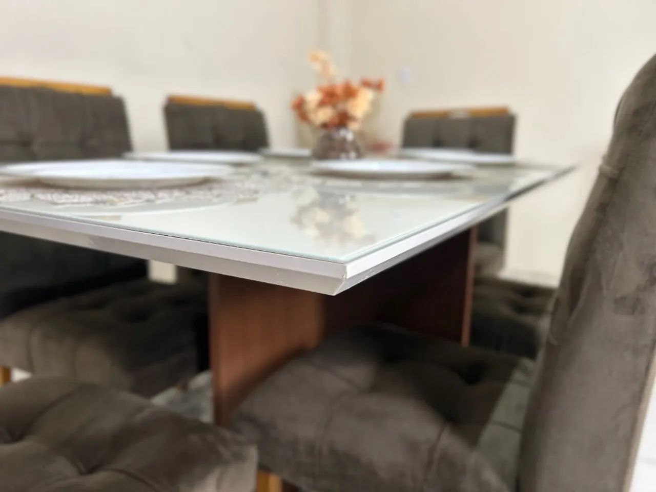 Mesa de Jantar Helo 1.60×0.90 Com 6 Cadeiras- Entrega Rápida - Foto 4