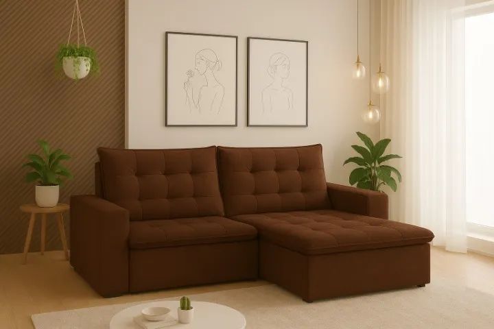 Sofá retratil e reclinavel com molas ensacadas E pillow top para mais conforto  - Foto 2