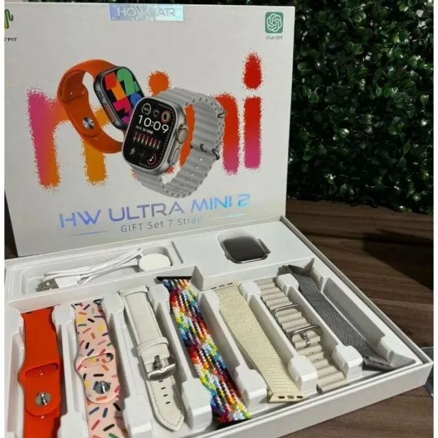 SMARTWATCH HW ULTRA MINI + 7 PULSEIRAS - ESTILO, TECNOLOGIA E VERSATILIDADE! - Foto 2