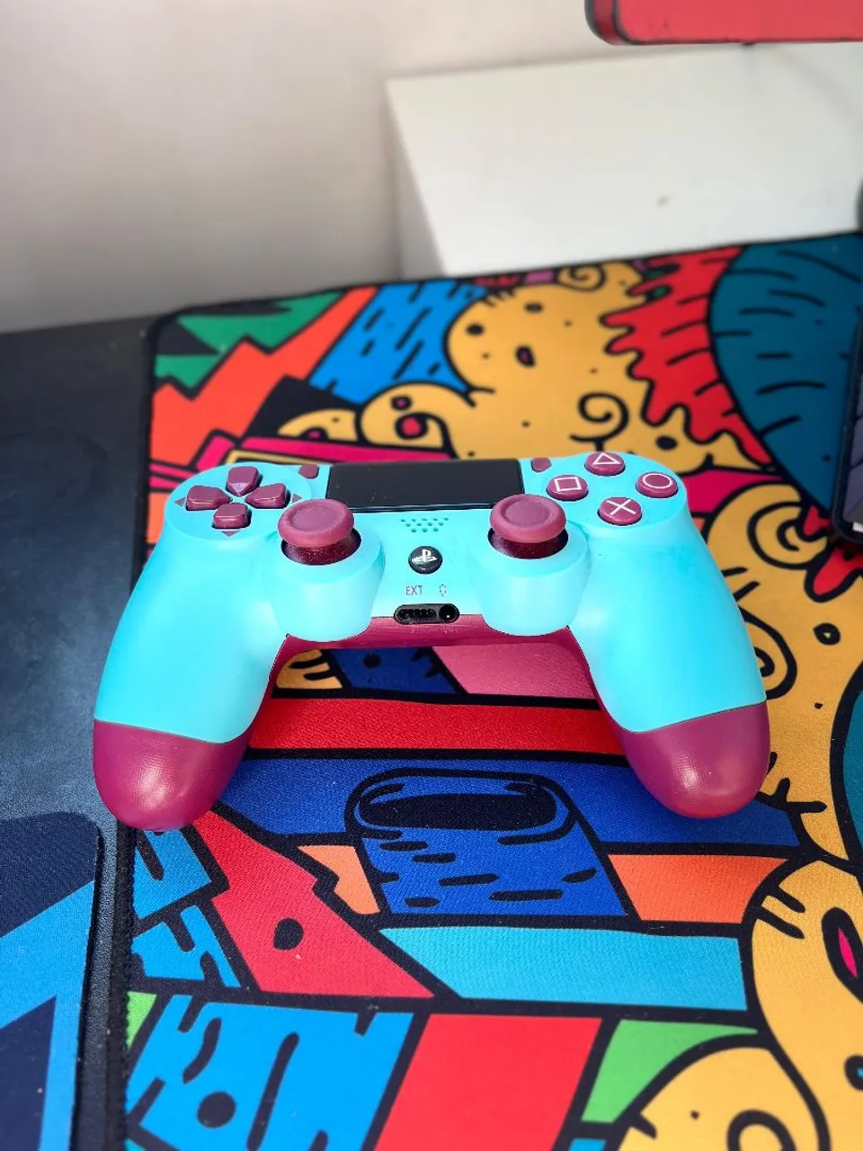 Controle PS4 Personalizado - Azul e Roxo