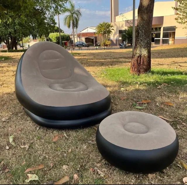 Poltrona inflável + puff - Foto 3