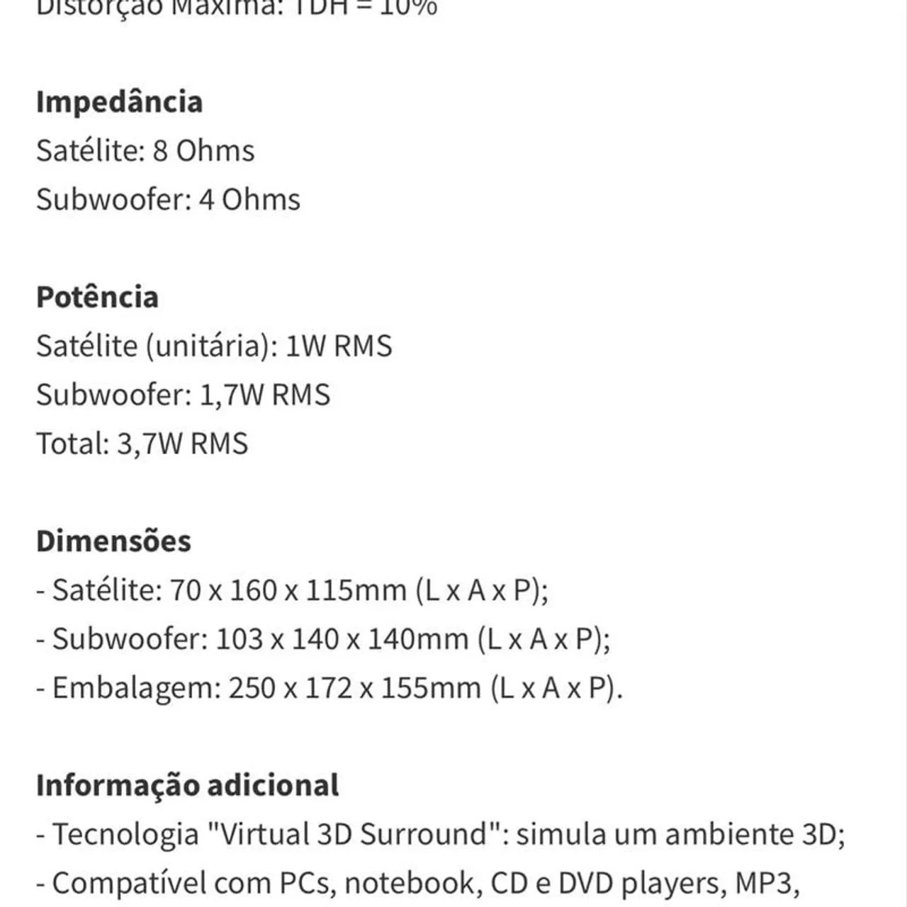 Caixa de Som com subwoofer - Foto 2