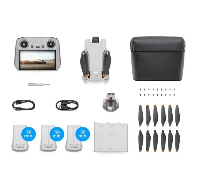 Drone DJI Mini 3 combo flymore com controle com tela anatel - Foto 4