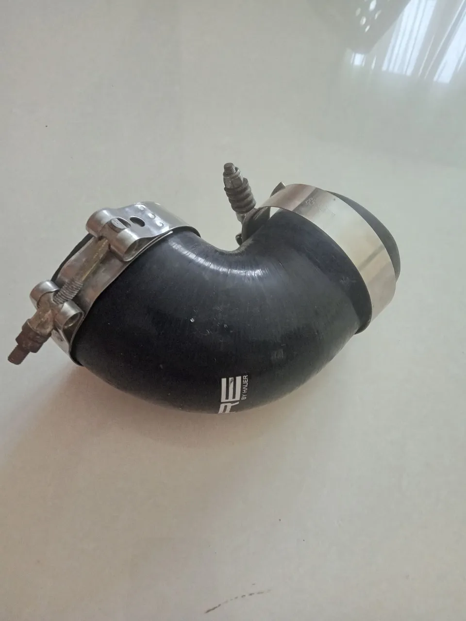 Mangueira de 90° de Silicone com Abraçadeiras de inox