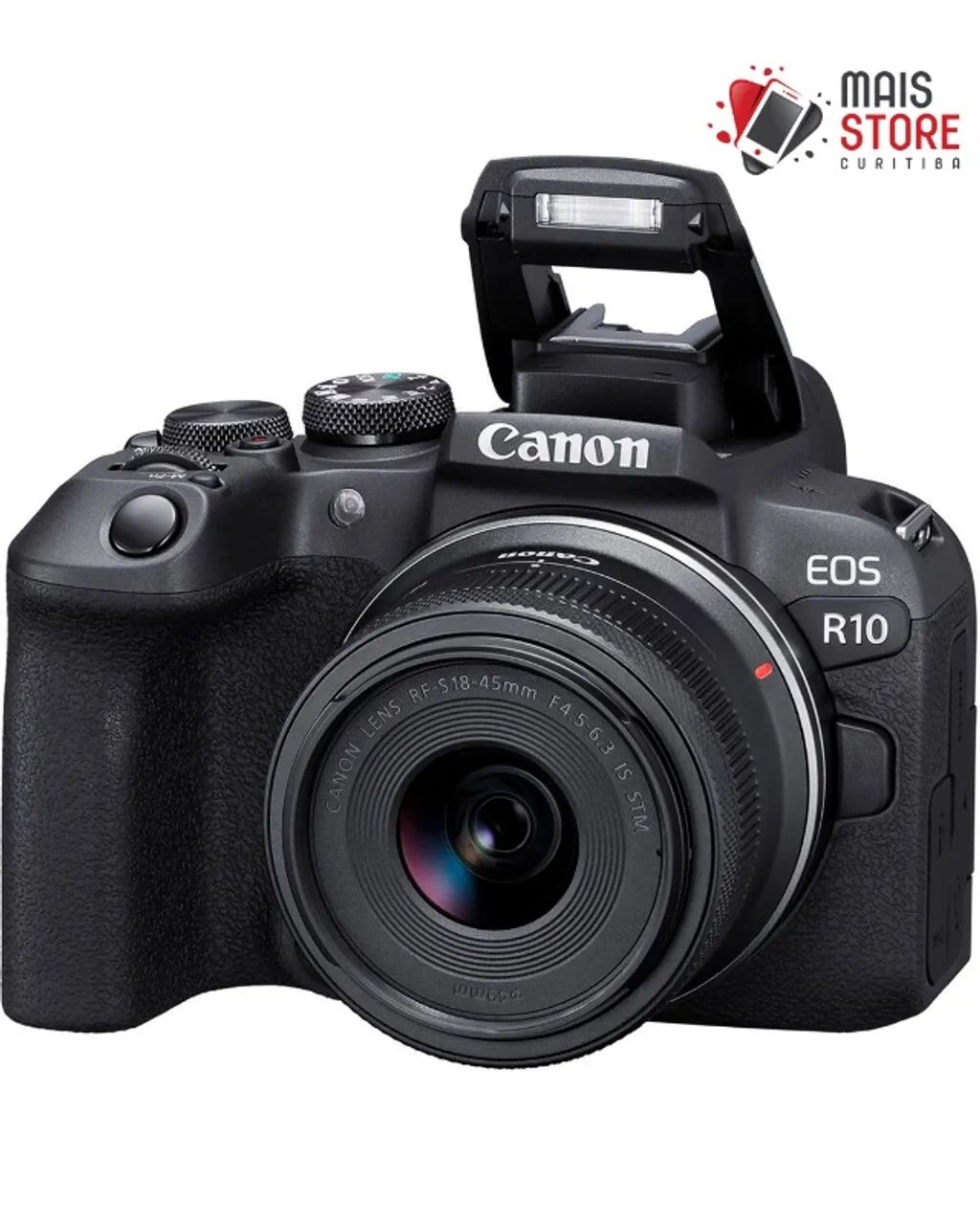 Câmera Canon Eos R10 Mirrorless Kit Com Lente Rf 18-45mm F/4.5-6.3 IS Stm (Novo/Lacrado)