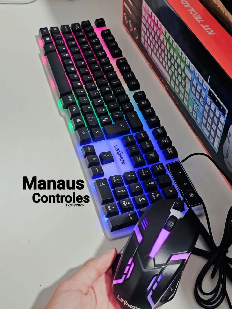 Kit Teclado e Mouse Gamer LED 