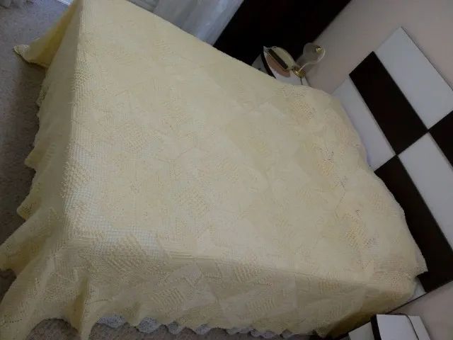 Colcha cor champagne crochê feita a mão artesanalmente  - Foto 3
