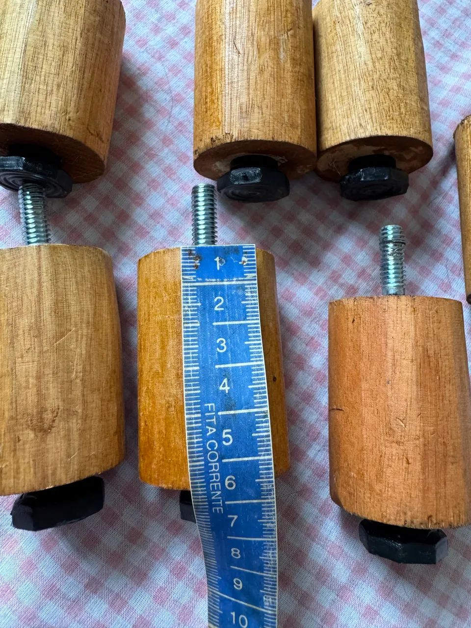 Kit 7 pés cama box casal solteiro 5,5 cm altura com regulagem  - Foto 4