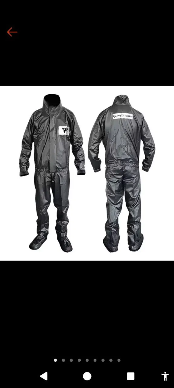 Macacão de Chuva para Motociclista - Preto