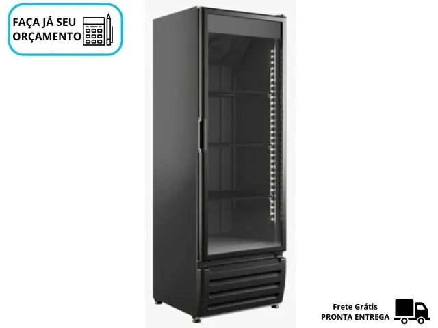 Freezer vertical Expositor Braslar 550L Preto