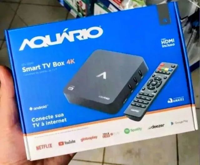 Tv box aquário com garantia 