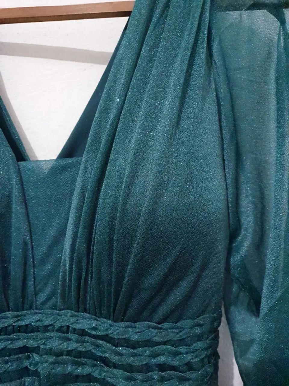 Vestido madrinha verde esmeralda tm.42 - Foto 3