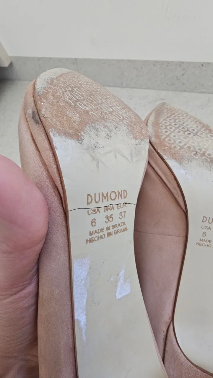 Scarpin nobuck nude 35 - Foto 5