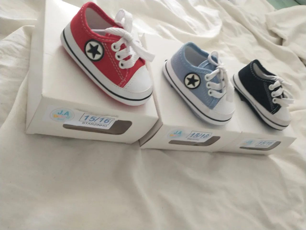 Tênis Bebê - Pacote com 3 pares - 15/16