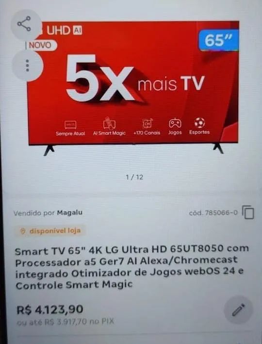 LG 65 polegadas na caixa! - Foto 4